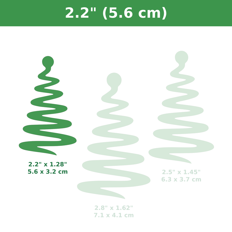 Christmas Tree #39 Thin- CHECK PRE-ORDER LISTING FOR SMALLER SIZES, Height: 2.2&quot; inches