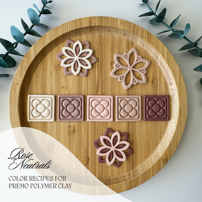 Rose Neutrals Color Palette - Color Recipes for Sculpey Premo Polymer Clay