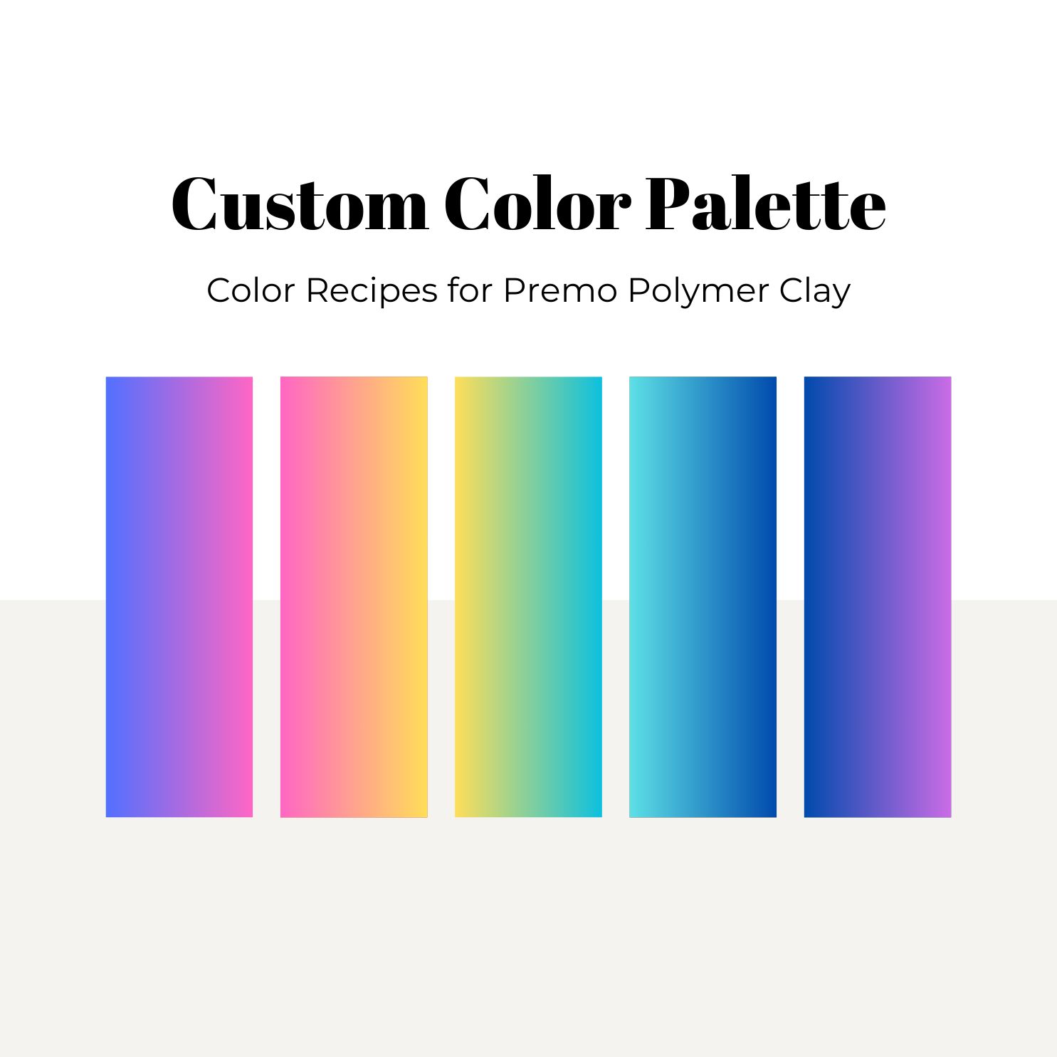 Custom Color Recipes for Sculpey Premo Polymer Clay