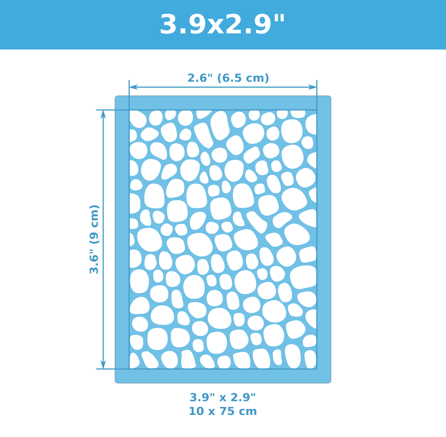 Mini Texture Stencil for Polymer Clay (3.6&quot; x 2.6&quot;) Pebbles 02