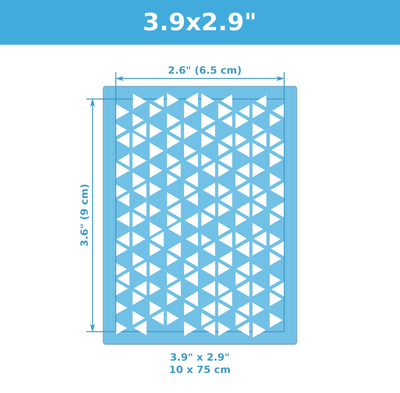 Mini Texture Stencil for Polymer Clay (3.6&quot; x 2.6&quot;) Triangles 01