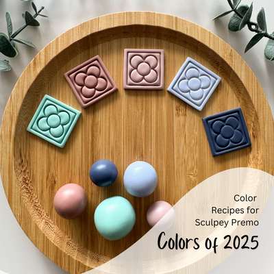 Colors of 2025 Color Palette - Color Recipes for Sculpey Premo Polymer Clay