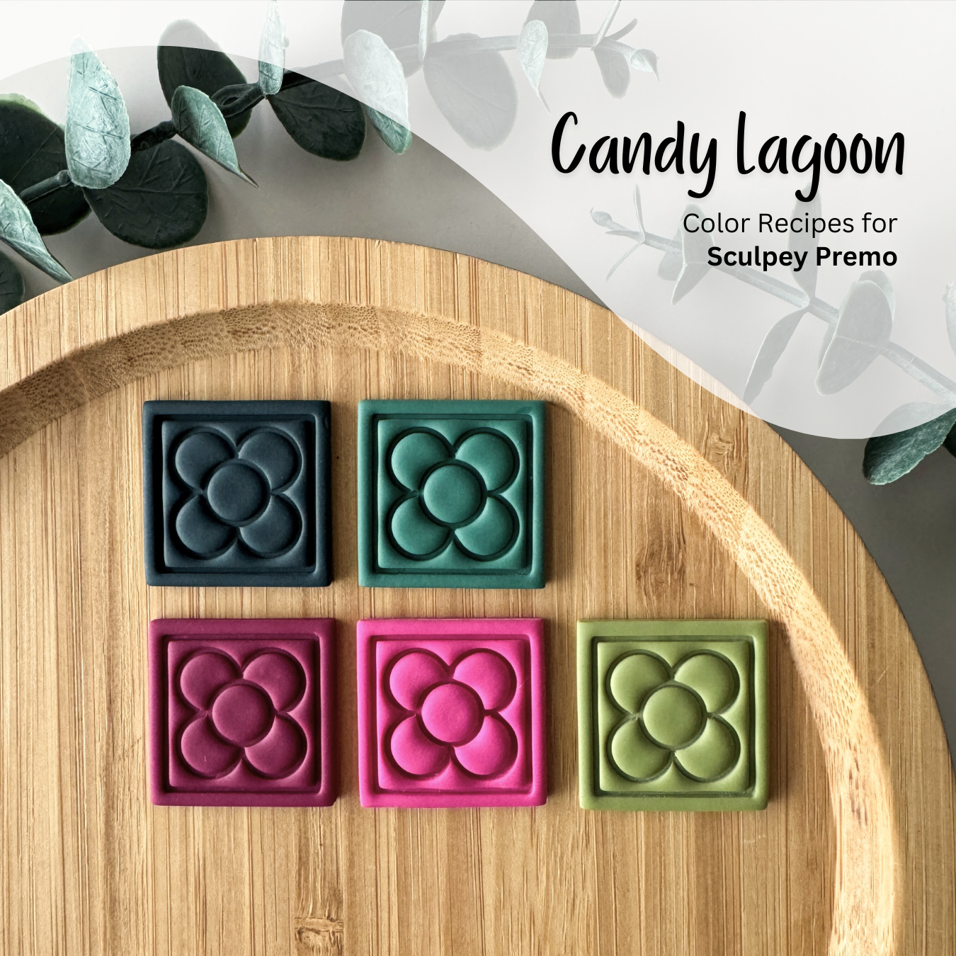 Candy Lagoon Color Palette - Color Recipes for Sculpey Premo Polymer Clay
