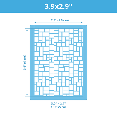 Mini Texture Stencil for Polymer Clay (3.6&quot; x 2.6&quot;) Rectangles 01