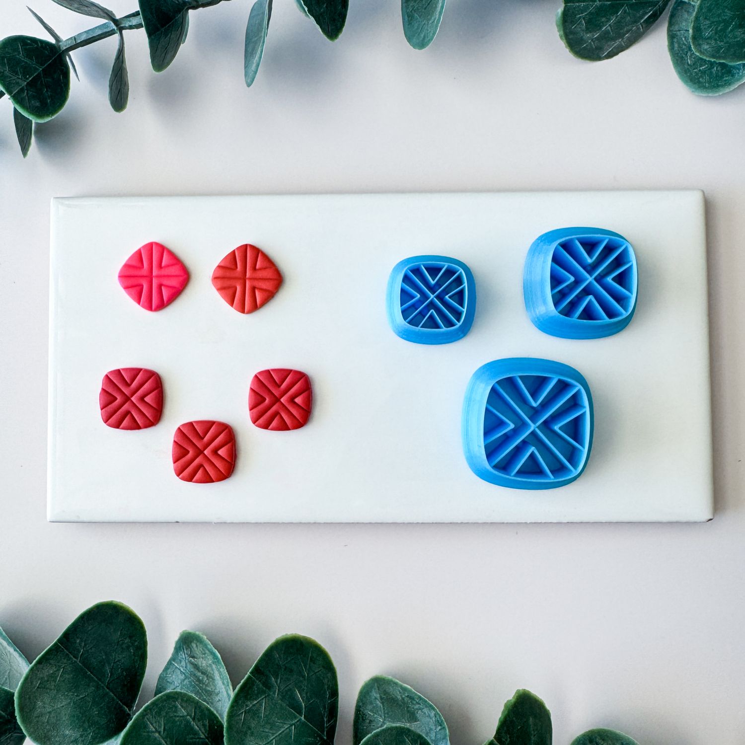 Stud Earrings #03 Embossing Cutter for Polymer Clay