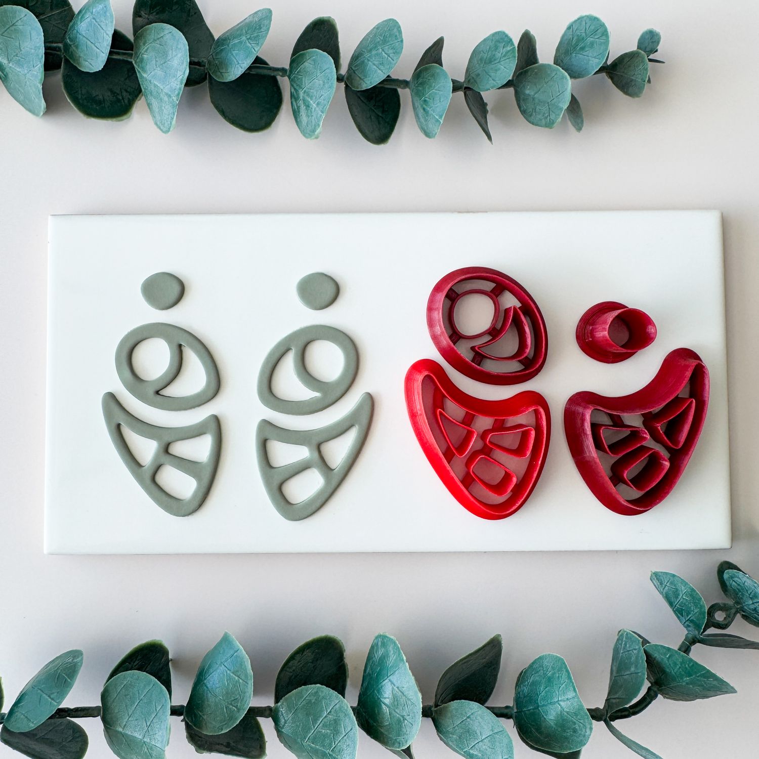 Dangle Earrings #66 / Set of 4 Polymer Clay Cutters