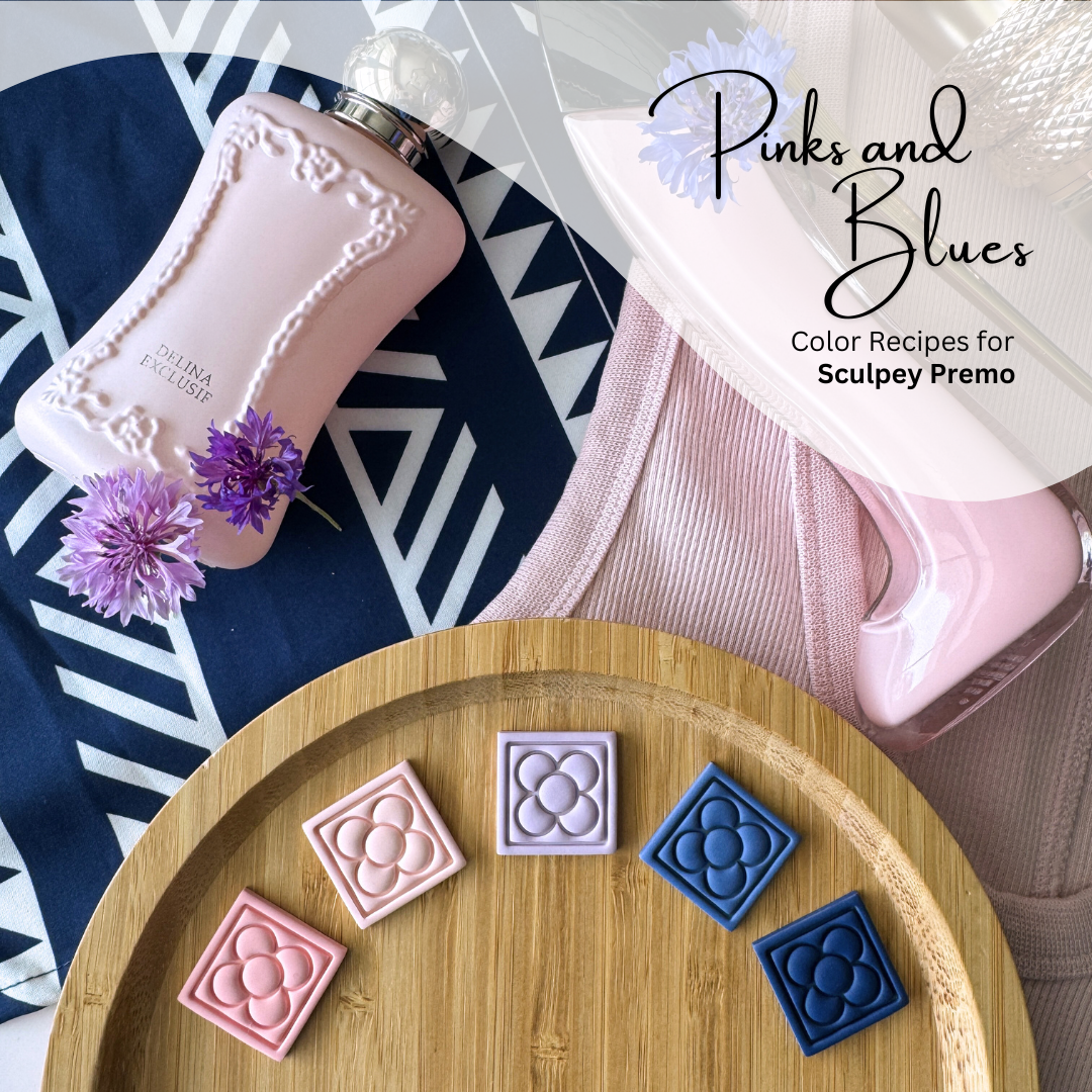 Pinks and Blues Palette - Color Recipes for Sculpey Premo Polymer Clay
