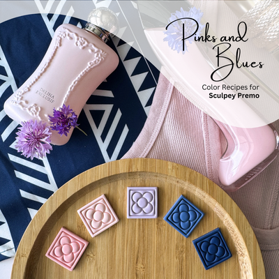 Pinks and Blues Palette - Color Recipes for Sculpey Premo Polymer Clay