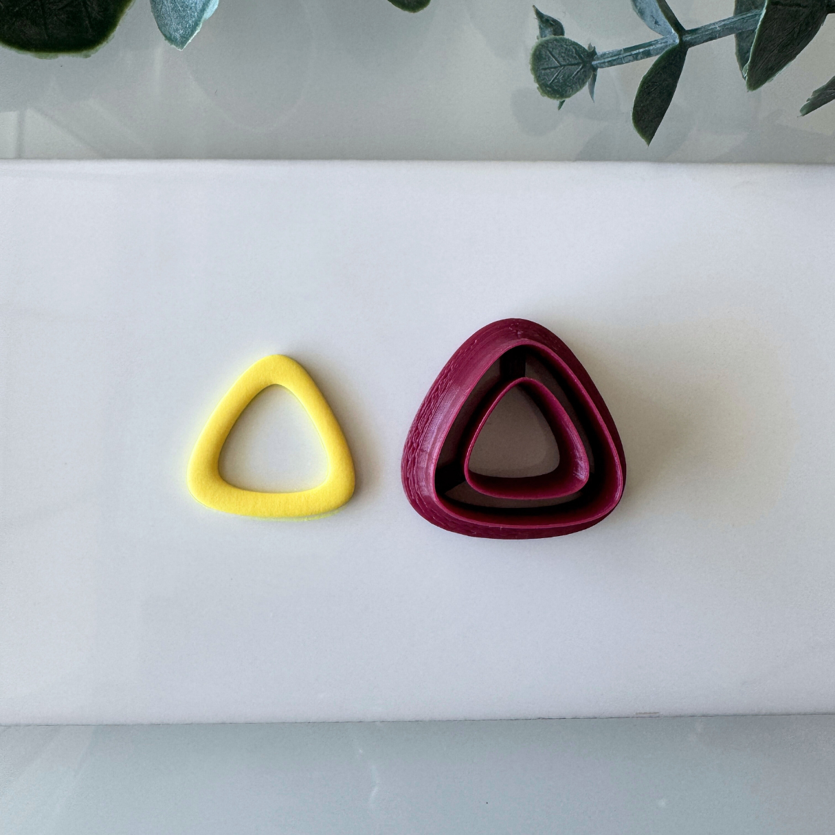 Thin Rounded Triangle Polymer Clay Cutter