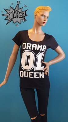 T-shirt Drama 01 Queen. Maat XL