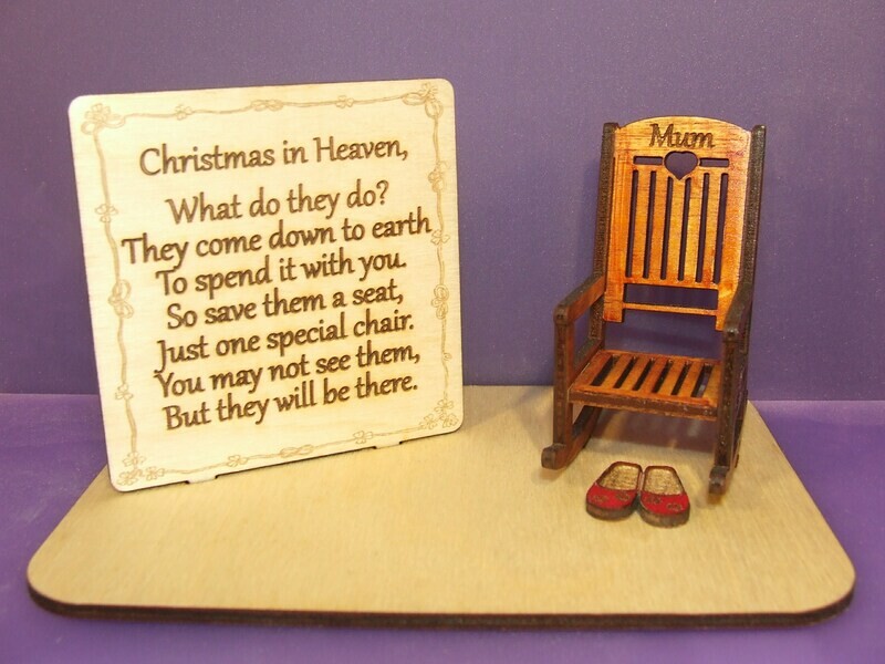 Memorial Rocking Chair &amp; Plaque