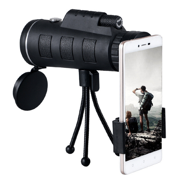 Monocular Telescope Zoom Scope Phone Clip Tripod