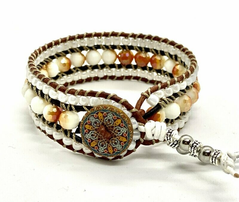 THREE STRAND WRAP BRACELET (8 THREE STRAND WRAP BRACELET (8")