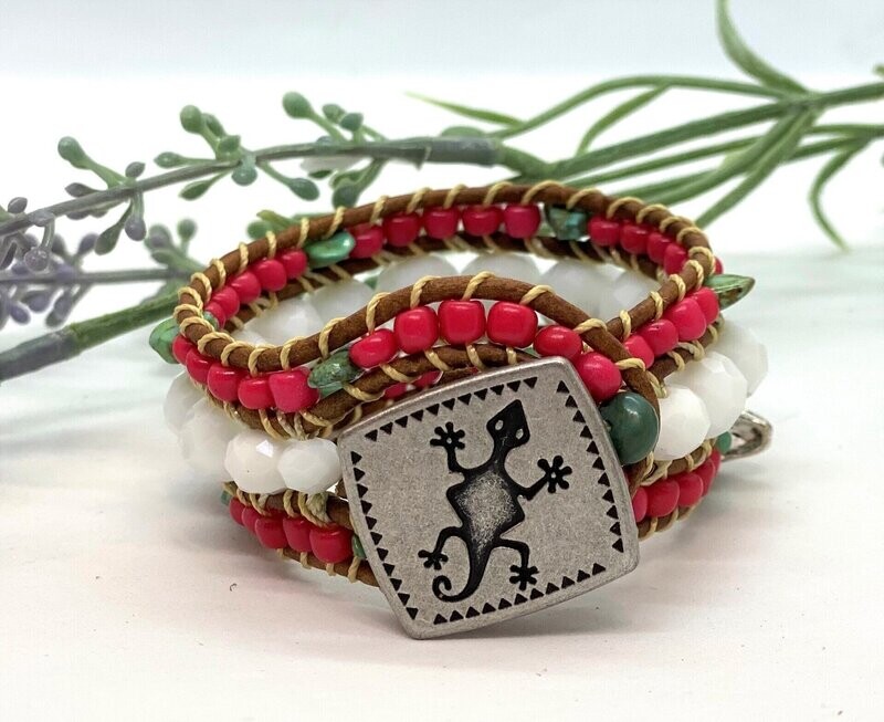 THREE STRAND WRAP BRACELET (6-1/2 THREE STRAND WRAP BRACELET (6-1/2")