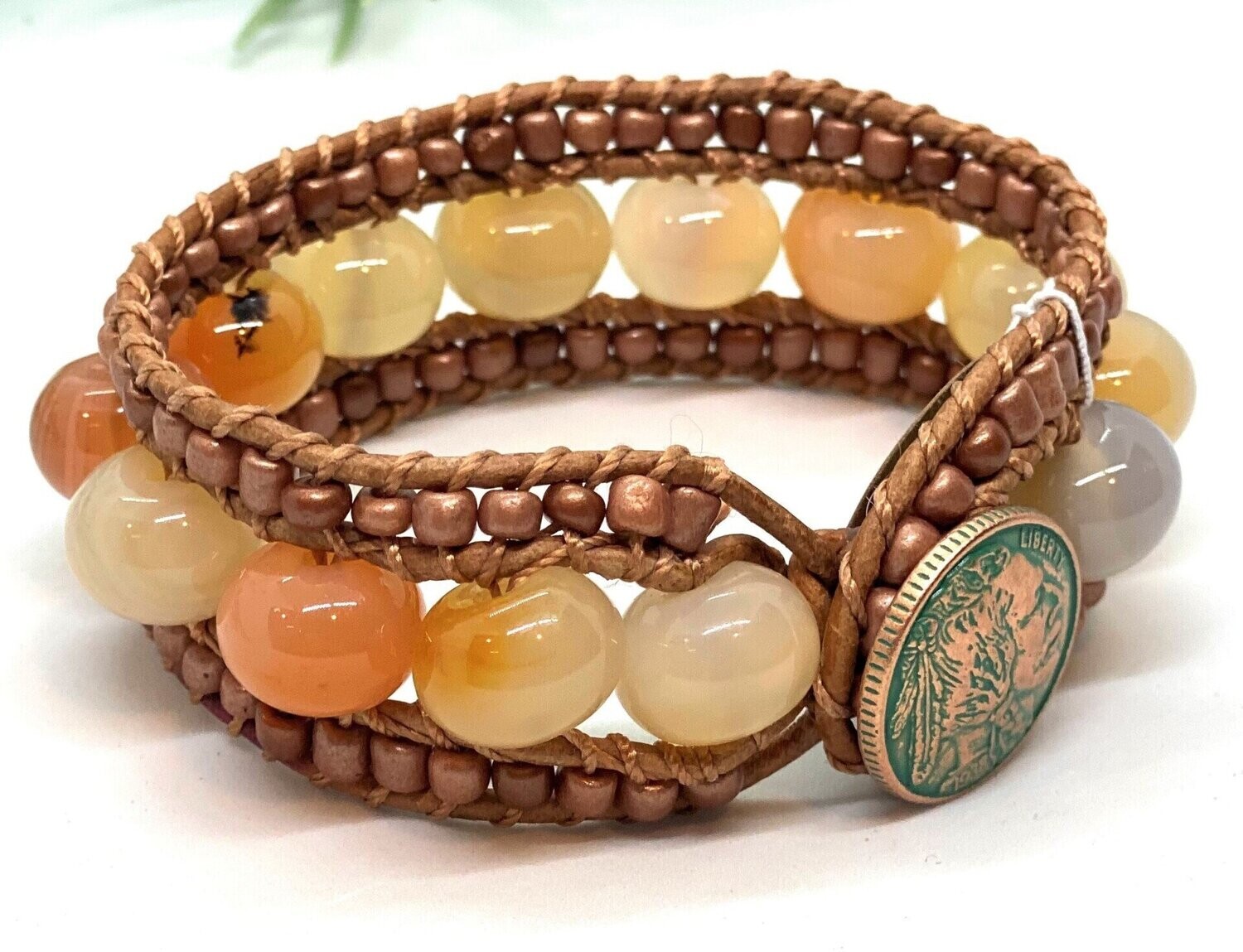THREE STRAND WRAP BRACELET (MEN'S 7-3/4")