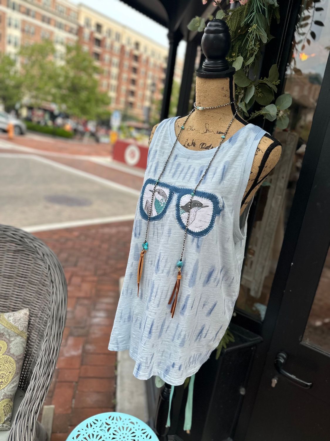 BIRD WATCHING SLEEVELESS T-SHIRT (Extra Large)