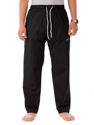 Charcoal Cotton Relaxed Pajama with zipper side pockets