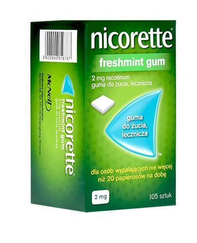 Nicorette 2mg. gomme da masticare gusto menta 105pz.