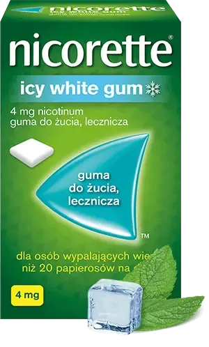 NICORETTE ICY WHITE GUM 4 MG