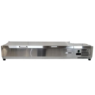 Brand New Refrigerated Pizza Saladette Topping Unit 150Cmw X 34Cmd X 44Cm