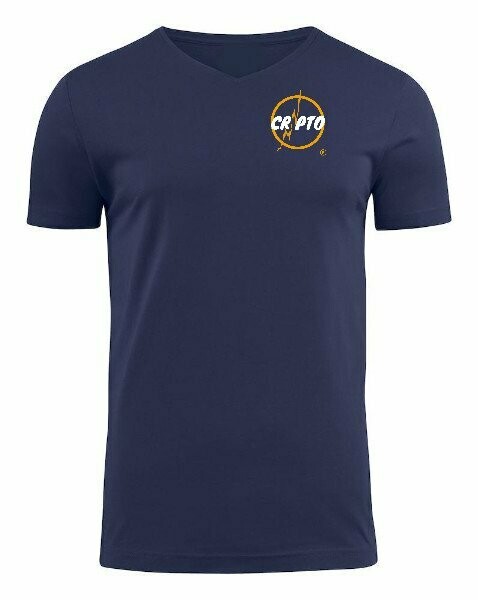 ​V-Nek Shirt voor mannen marine blauw