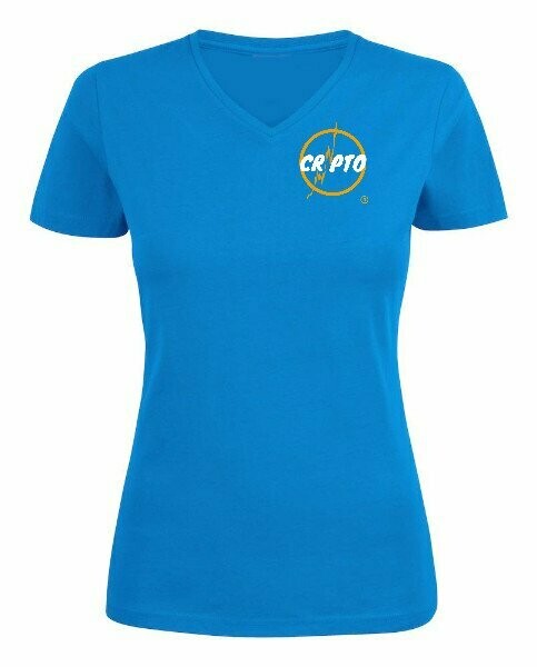 ​V-Nek Shirt voor vrouwen licht blauw