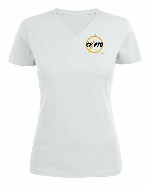 ​V-Nek Shirt voor vrouwen wit
