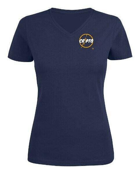​V-Nek Shirt voor vrouwen marine blauw