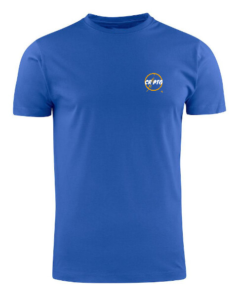 ​U-Neck T-Shirt blauw