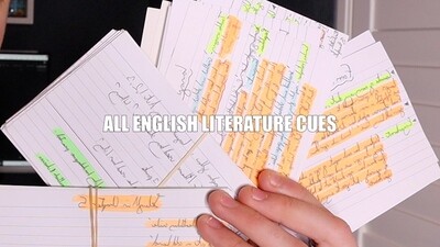 All English Literature Cue Cards *Digital*