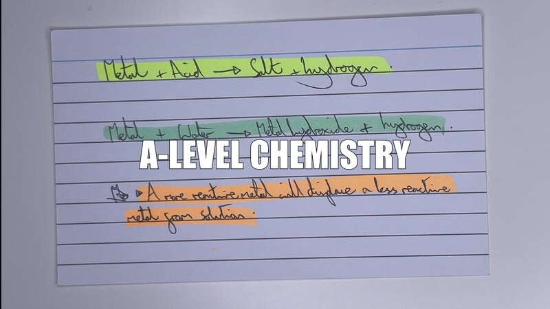All Chemistry A-Level Cue Cards *Digital*