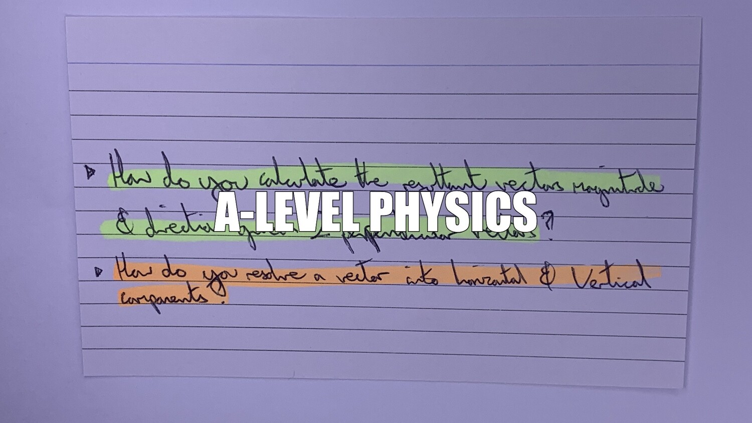 All A-Level Physics Cue Cards *Digital*