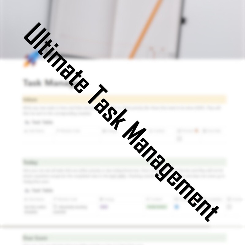 Ultimate Task Management Tracker (Notion)
