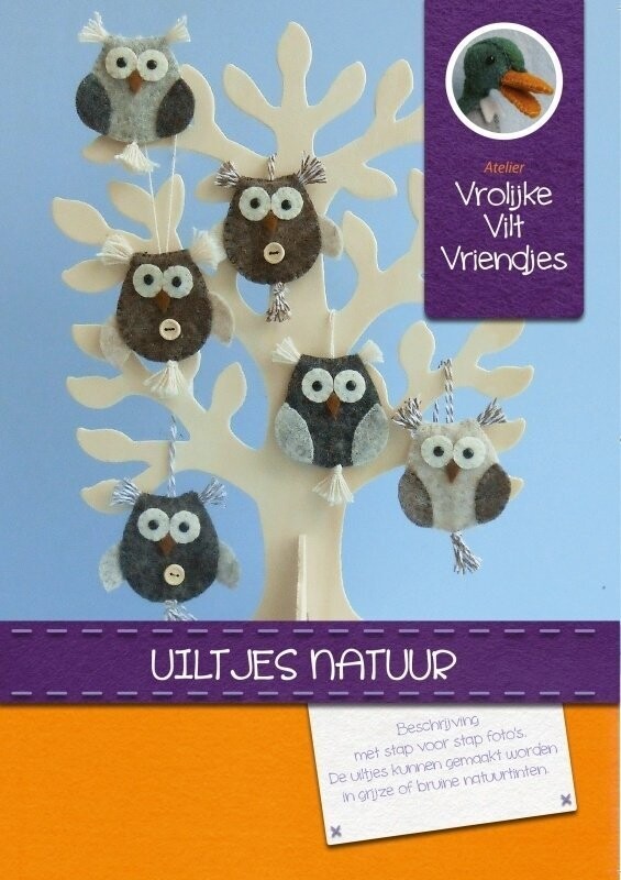 Uiltjes met Boom  ( Vrolijke Viltvriendjes )