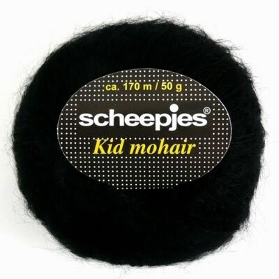 Haartjeswol Mohair Zwart