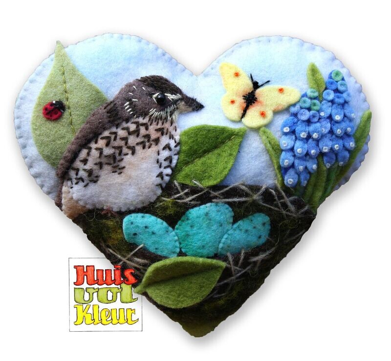 Hartje Vogels in de Lente   (Huisvolkleur)