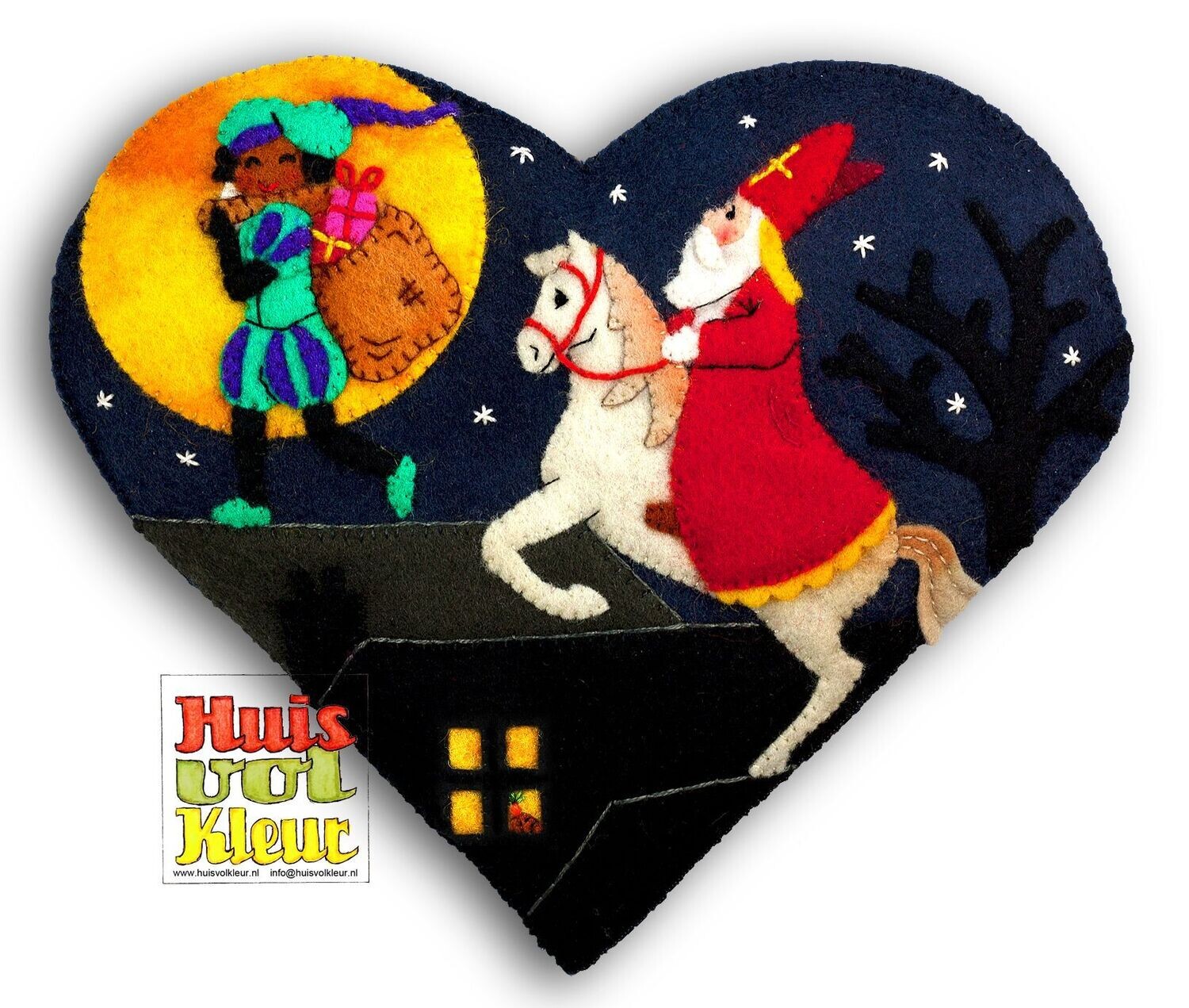 Sinterklaas Hartje : Op het dak    (Huisvolkleur)