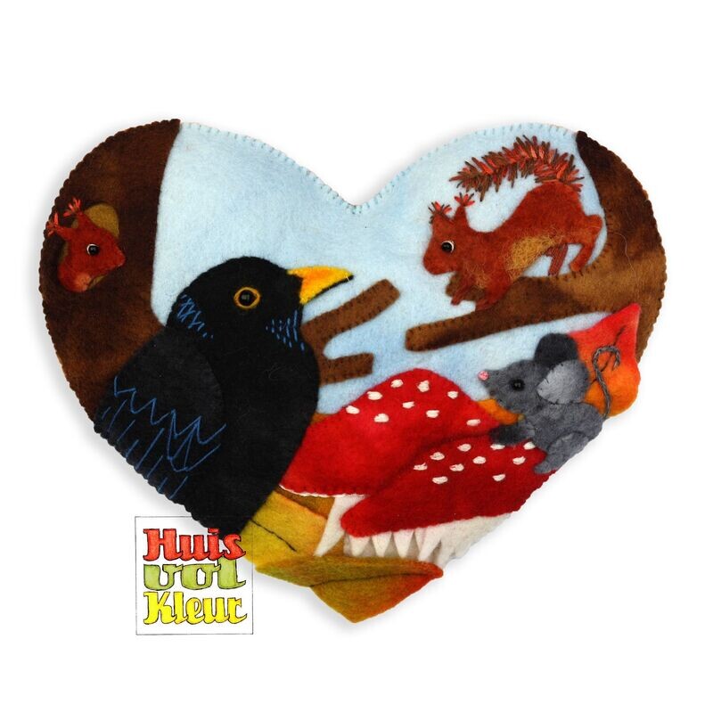 Hartje Vogels in de Herfst    (Huisvolkleur)