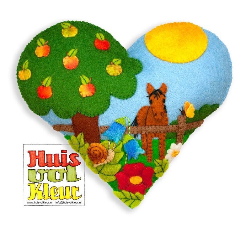 Hartje Rondom de Appelboom Zomer   (Huisvolkleur)