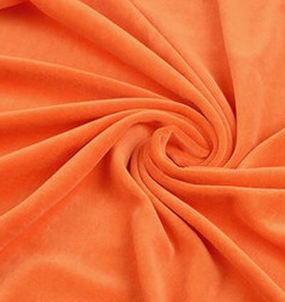 Nickey velours Oranje   ( halve meter)