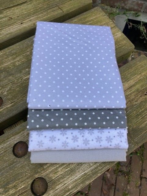 Stofpakketje Cozy Flanel  Lapjes Grijs