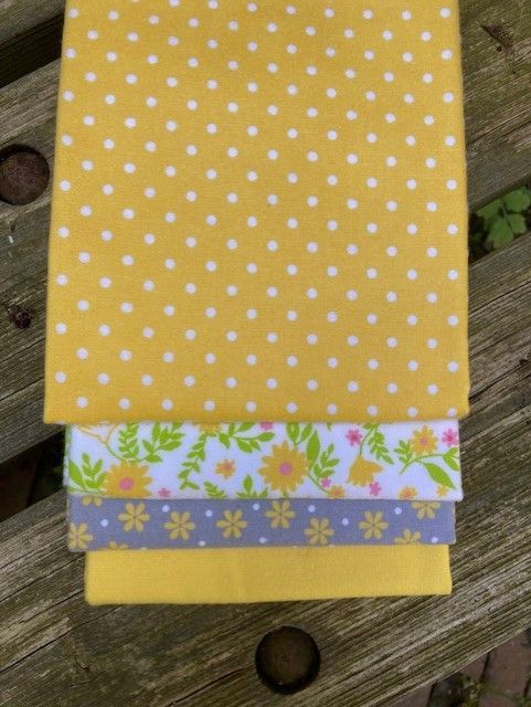 Stofpakketje   Cozy Flanel  Lapjes Geel