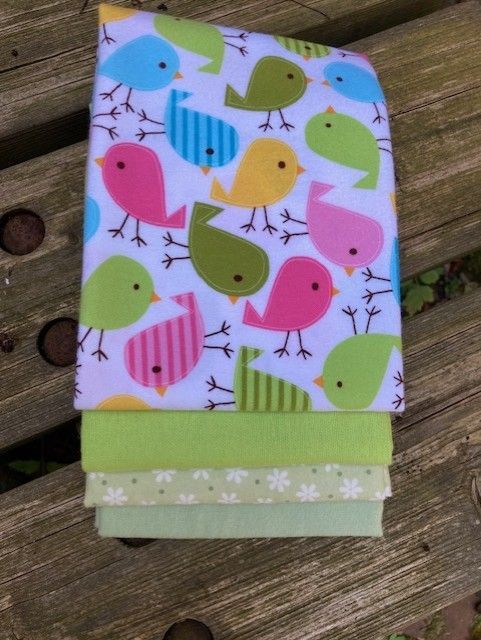 Stofpakketje Cozy Flanel Lapjes  Groen