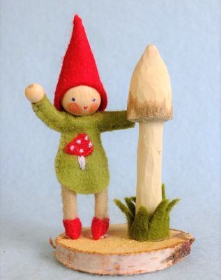 Kabouter met paddestoel ( Pippilotta)
