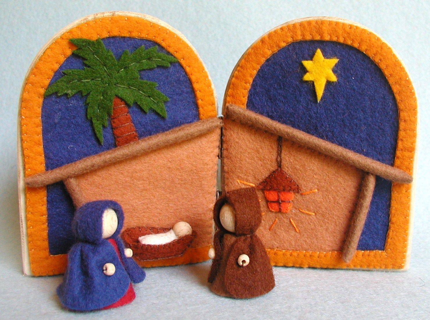 Kerstgroep  icoon Jozef en Maria  ( Pippilotta )