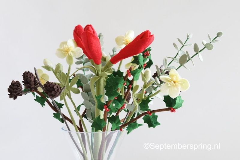 PDF Patroon Kerst/Winter Boeket