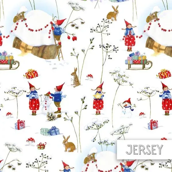 Tricot ( Jersey) Stof Daniela Drescher  Pippa Winter  per 0,25 meter