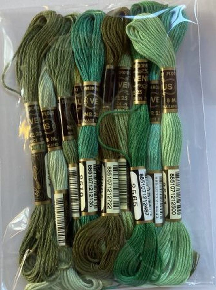 Splijtzijde Groen tinten ( 10 strengetjes)