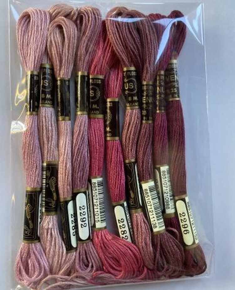 Splijtzijde Roze-Bordeaux  ( 10 strengetjes)
