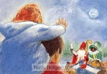 Setje Ansichtkaarten  Marjan van Zeyl:   Sinterklaas  ( 5 kaarten)